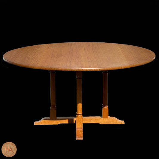 Peter Hall of Staveley Arts & Crafts Lakes School English Oak Dining Table 1997.