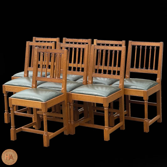8 Peter Hall of Staveley Arts & Crafts Lakes School Oak ‘Ambleside’ Chairs