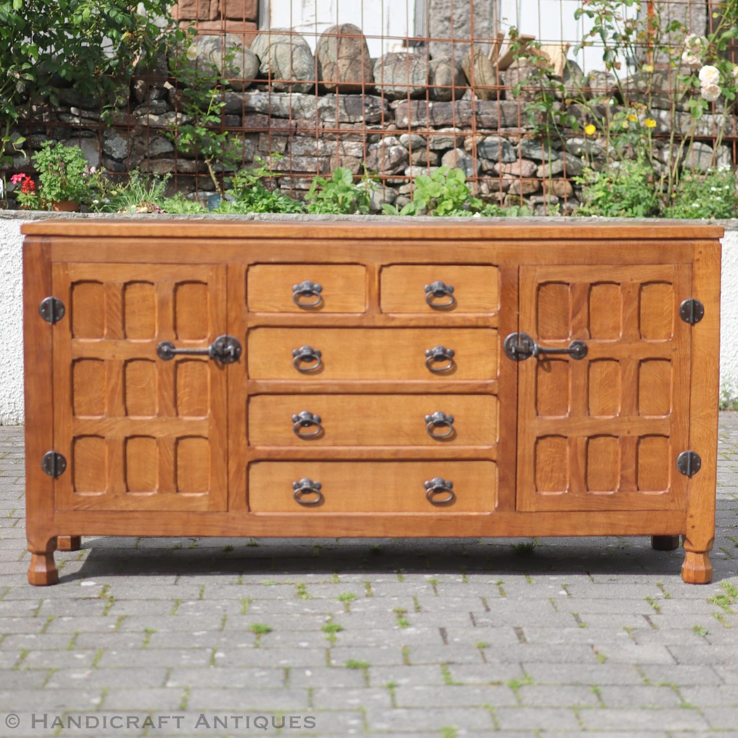 Sid Pollard [ex-Mouseman] Arts & Crafts Yorkshire School English Oak Sideboard