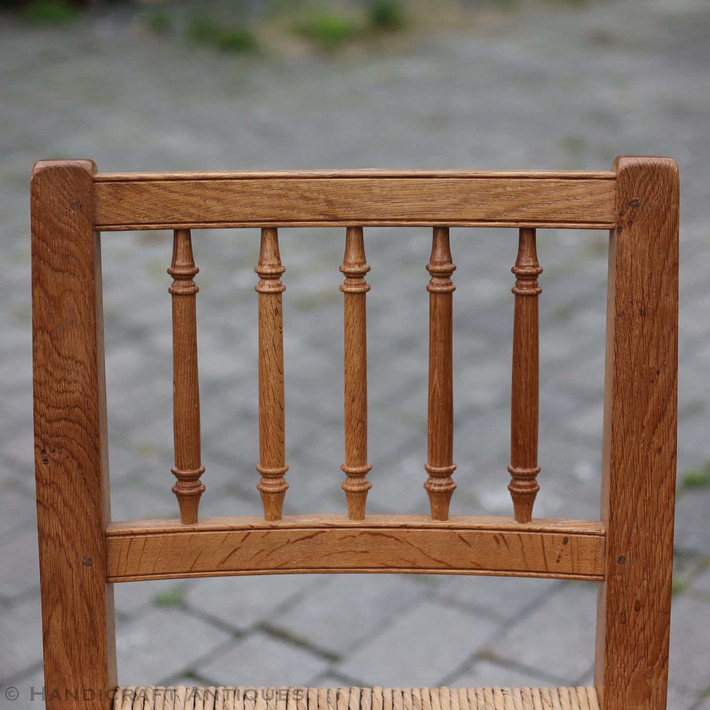 Peter Hall of Staveley Arts & Crafts Lakes School Turned Leg English Oak Chair 1978.