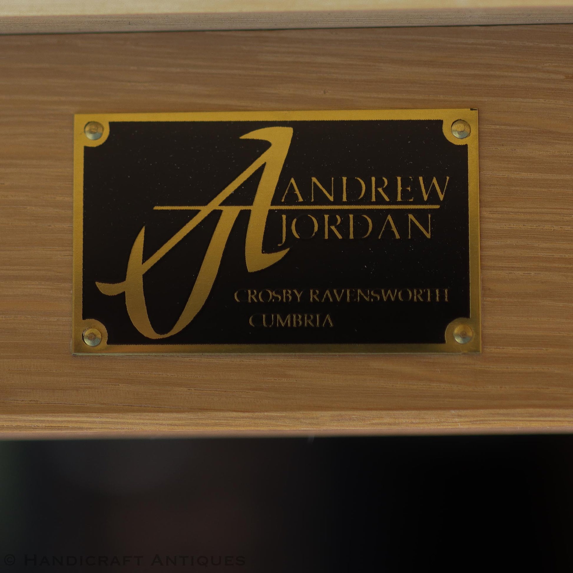 Andrew  Jordon Arts & Crafts Lakes School English Oak Pedestal Desk