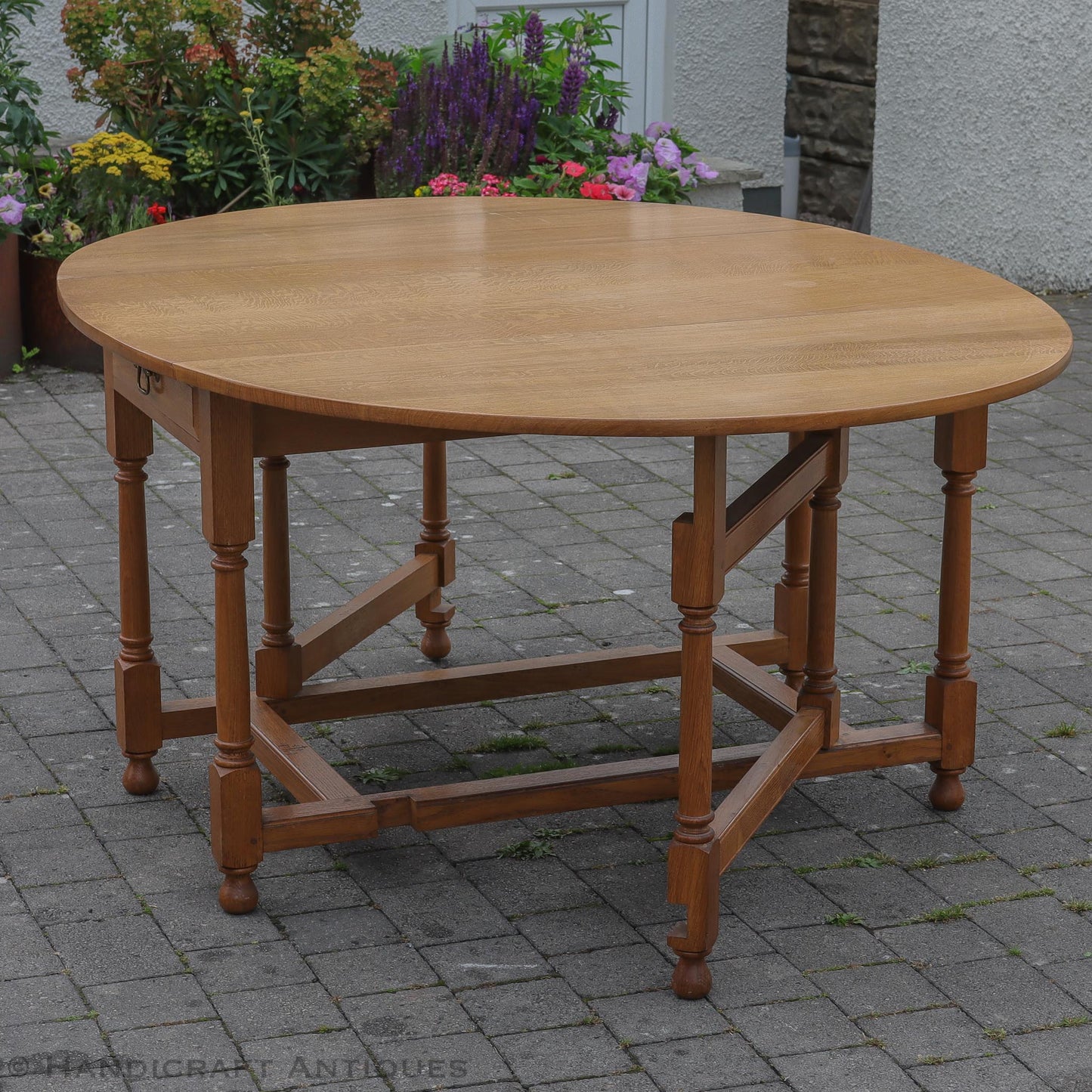 Peter Hall of Staveley Arts & Crafts Lakes School English Oak Dining Table 