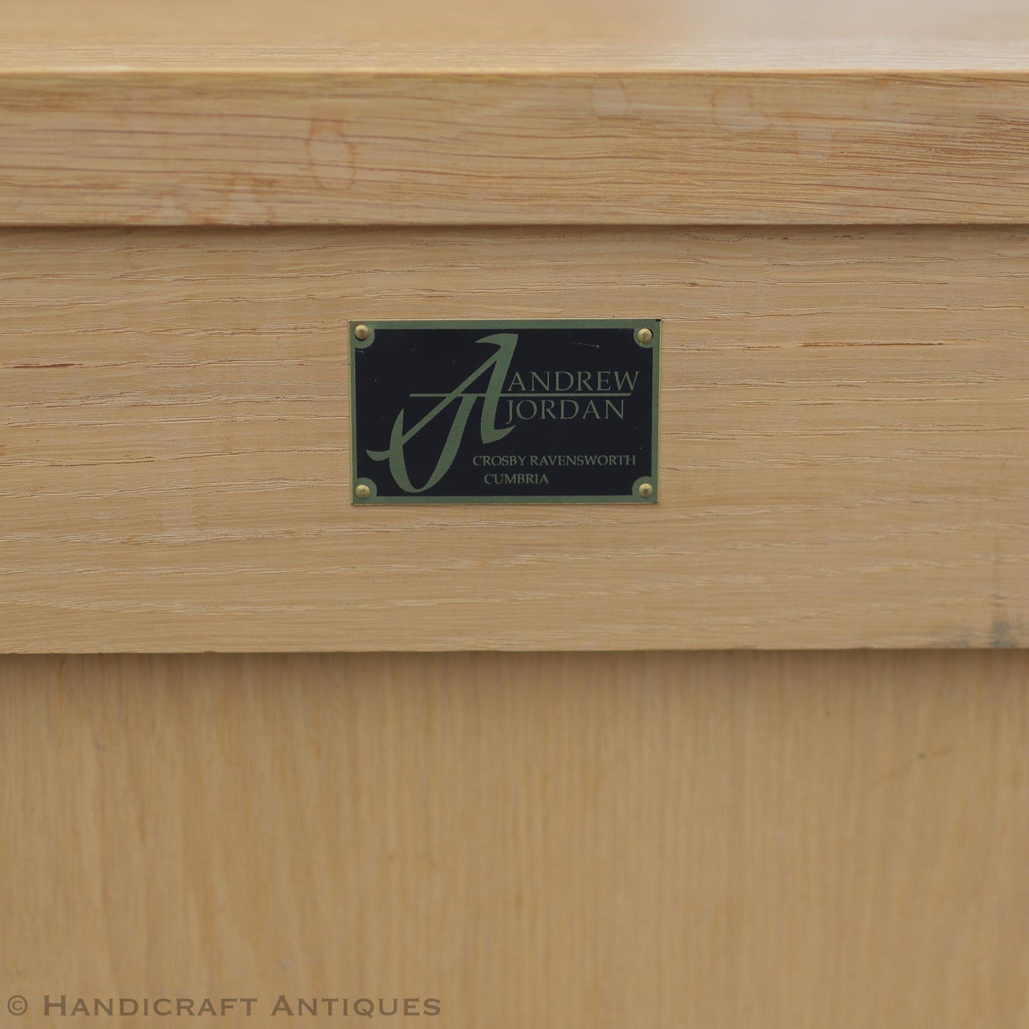 Andrew  Jordon Arts & Crafts Lakes School English Oak Filing Cabinet
