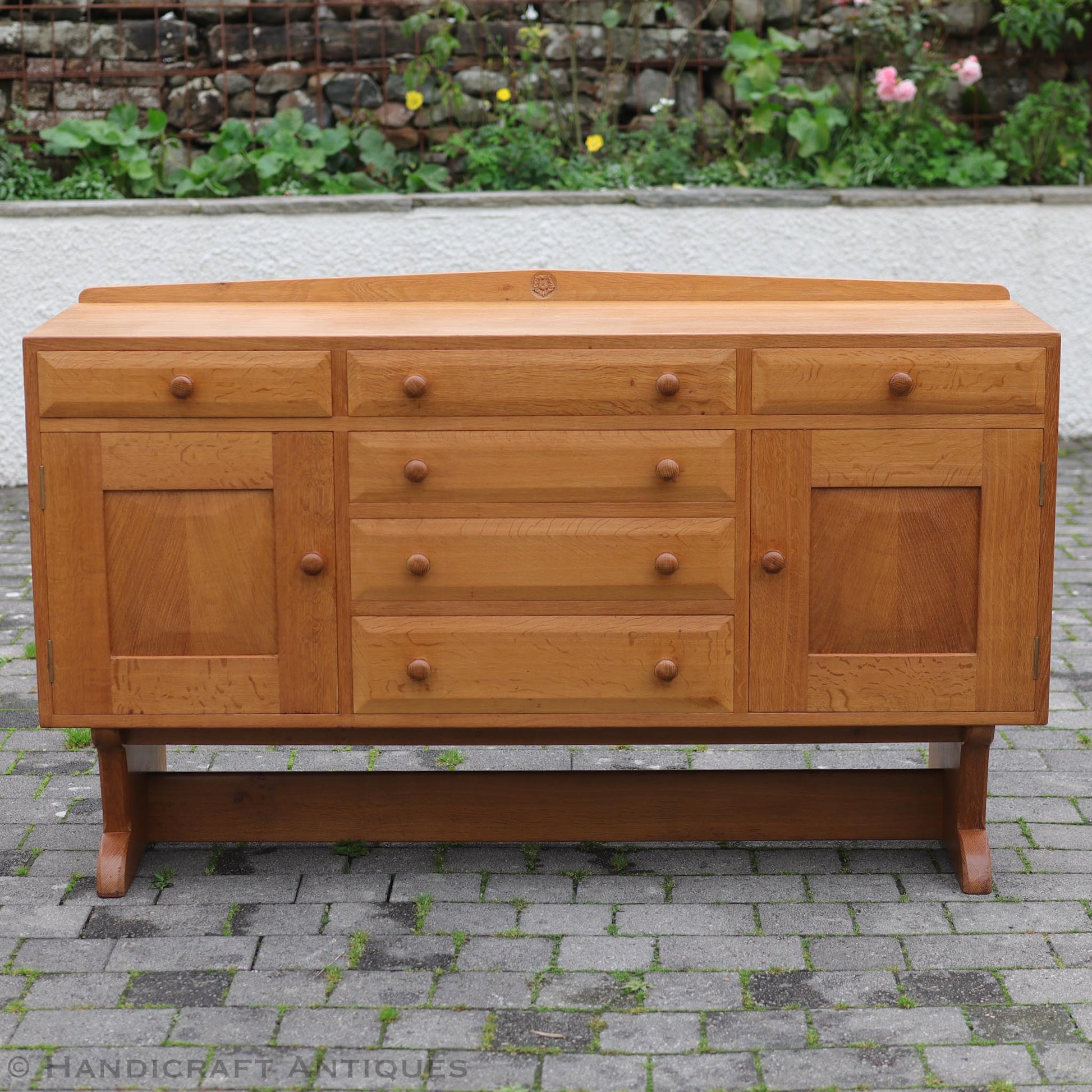  Arts & Crafts Cotswold School English Oak Sideboard by White Rose Studio