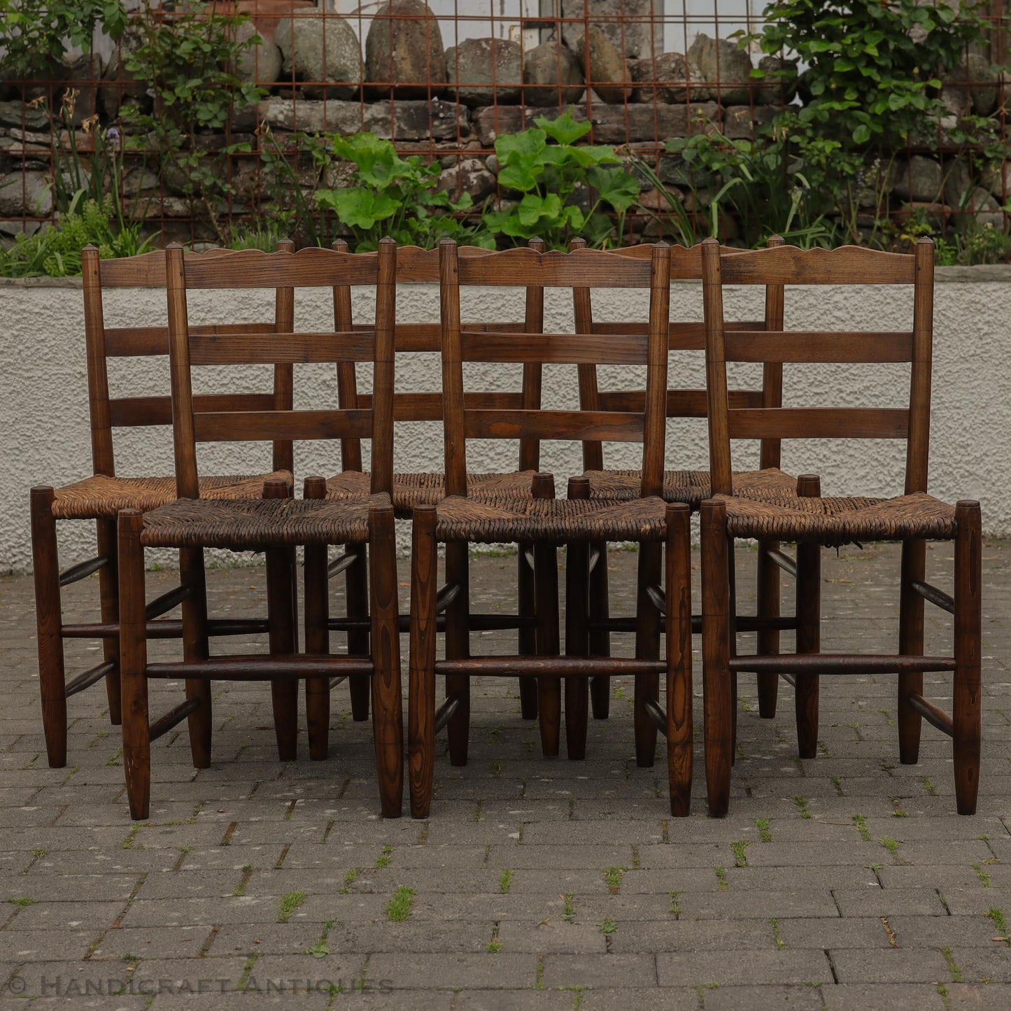 Six 1920s Gordon Russell Arts & Crafts Cotswold School Clissett Style Chairs