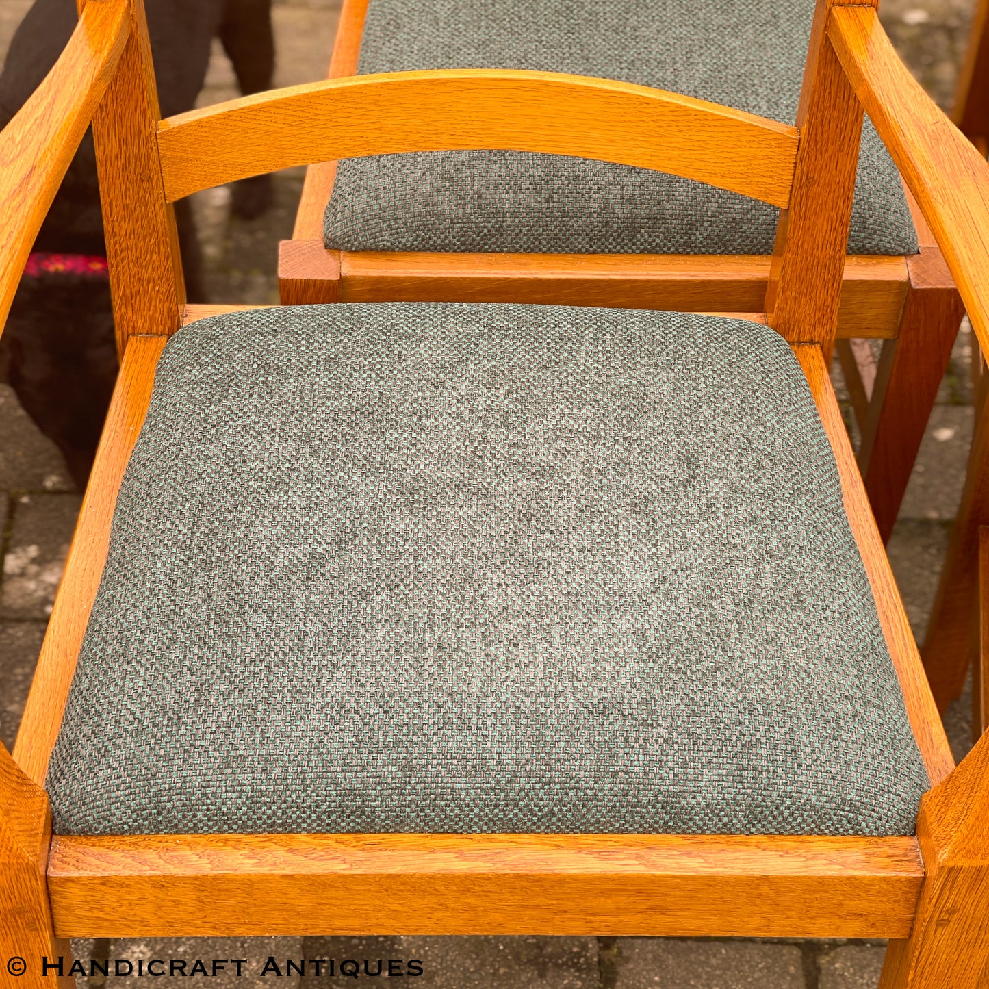 Set of 8 Arts & Crafts Cotswold School English Oak Chairs