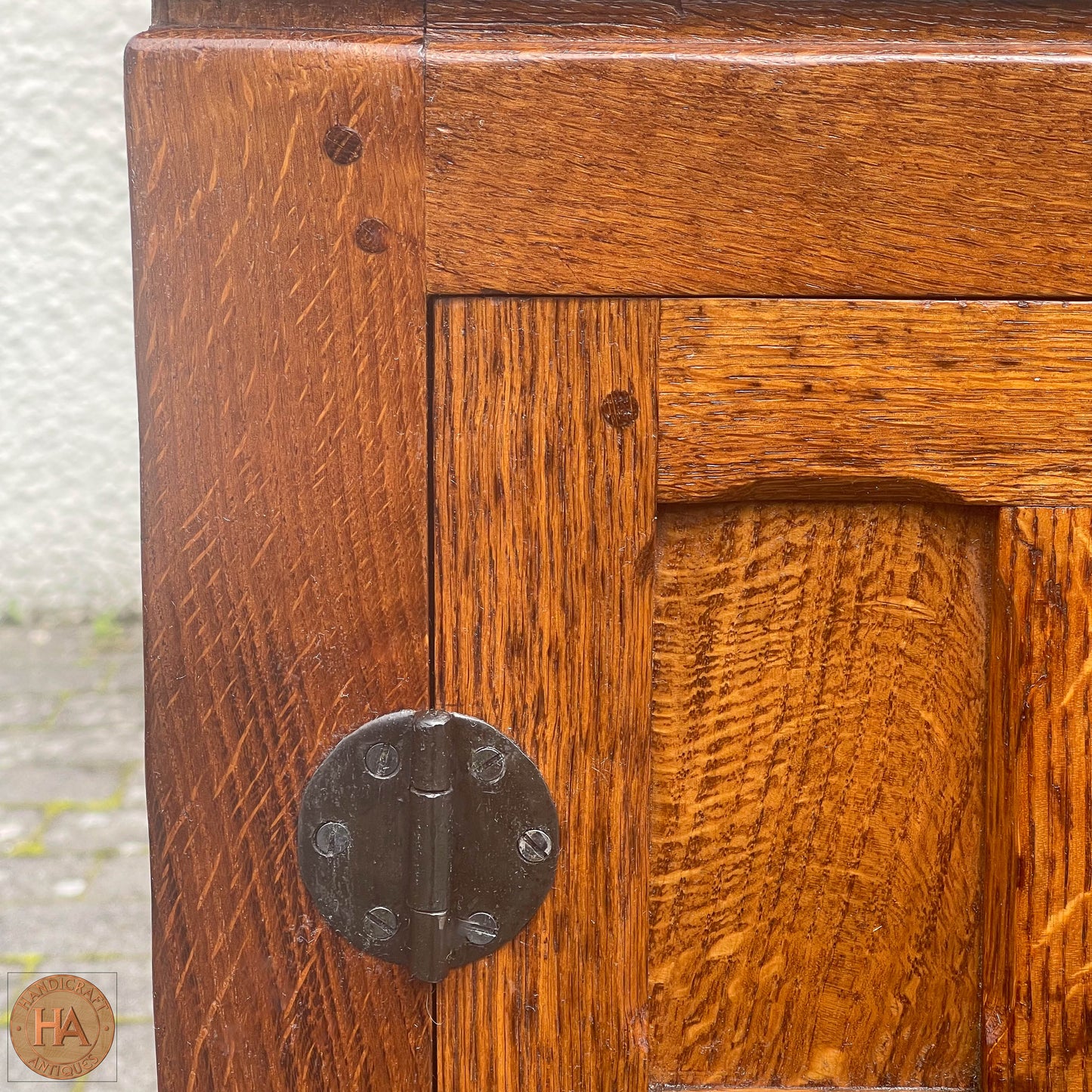 Sid Pollard [ex-Mouseman] Arts & Crafts Yorkshire School English Oak Sideboard c 1980.