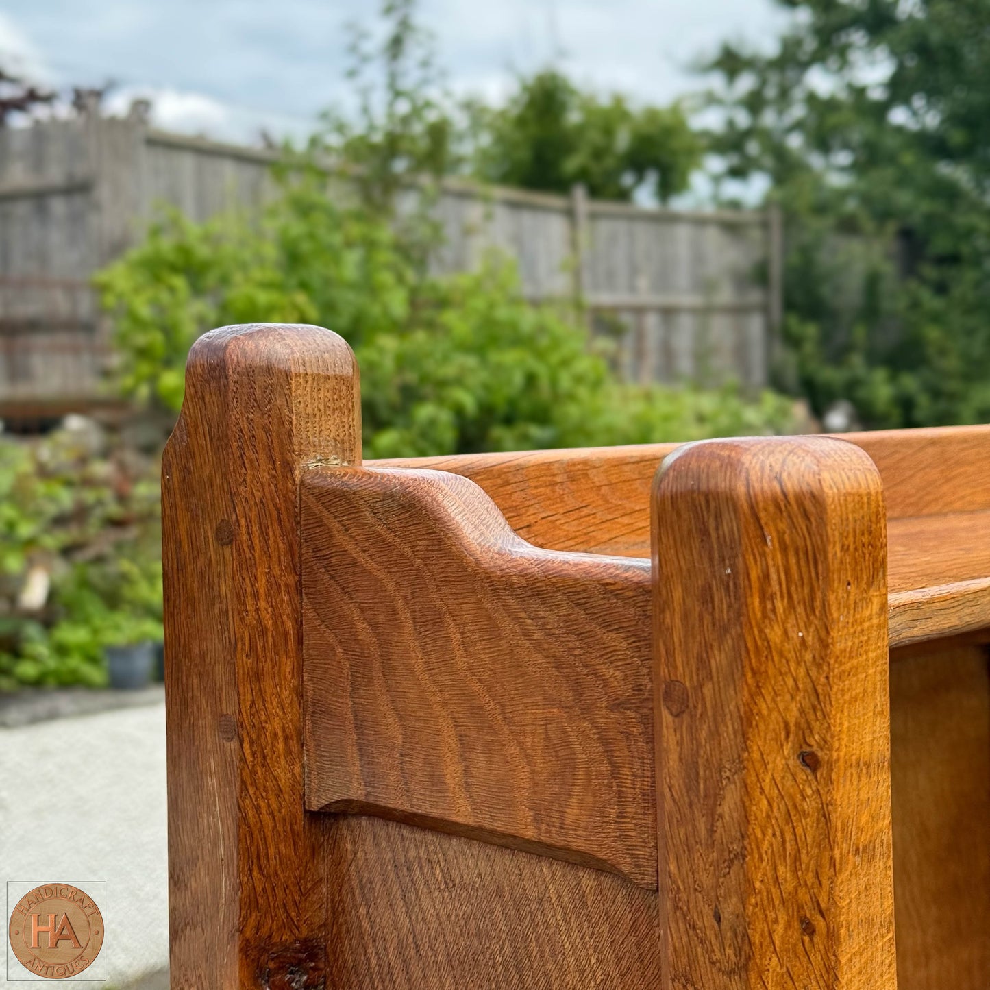 Sid Pollard [ex-Mouseman] Arts & Crafts Yorkshire School English Oak Dresser c. 1980.