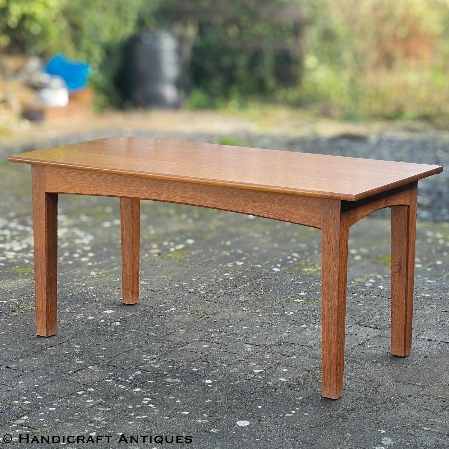 Peter Hall of Staveley Arts & Crafts Lakes School English Oak Dining Table c. 1990.