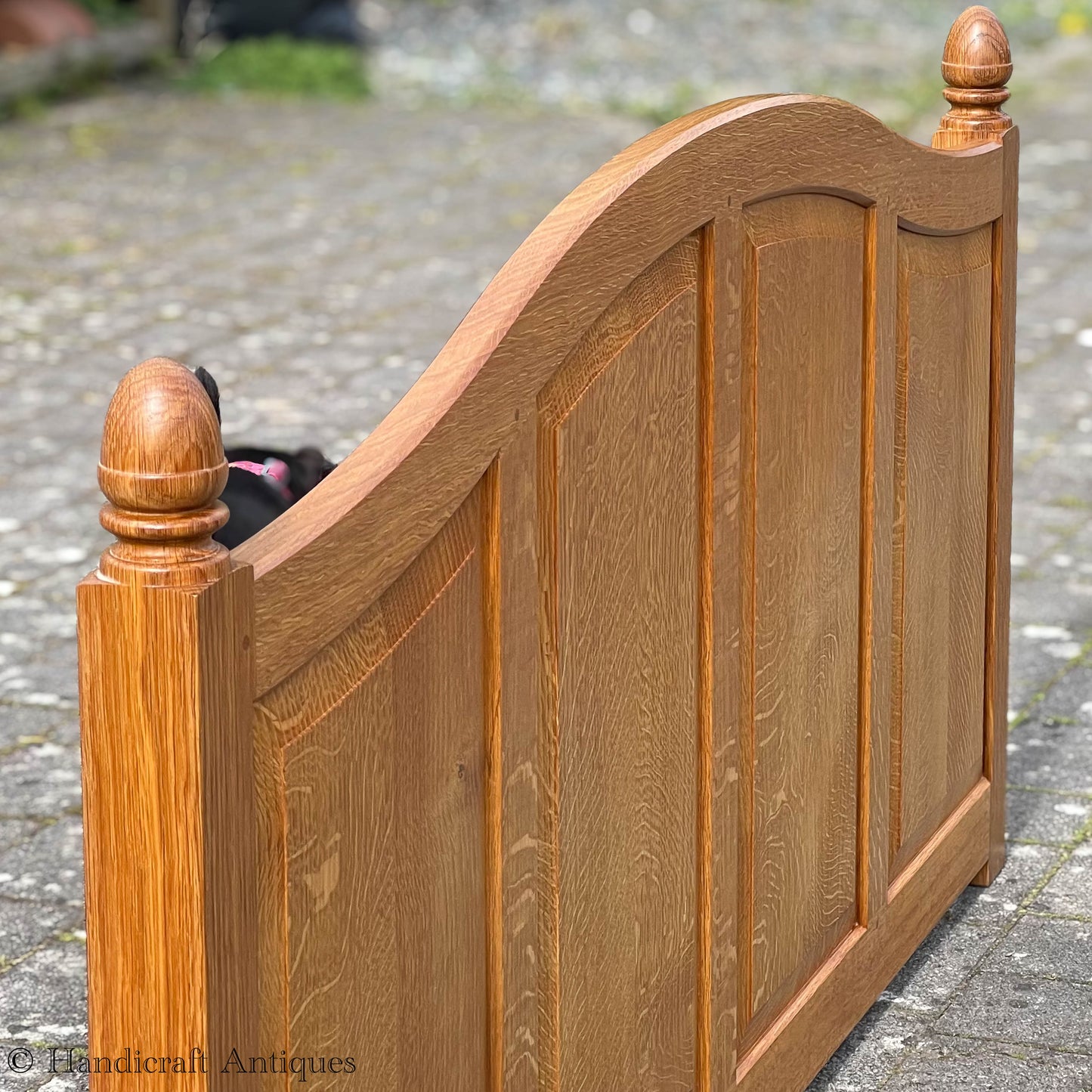Peter Hall of Staveley Arts & Crafts Lakes School Oak King Size Headboard
