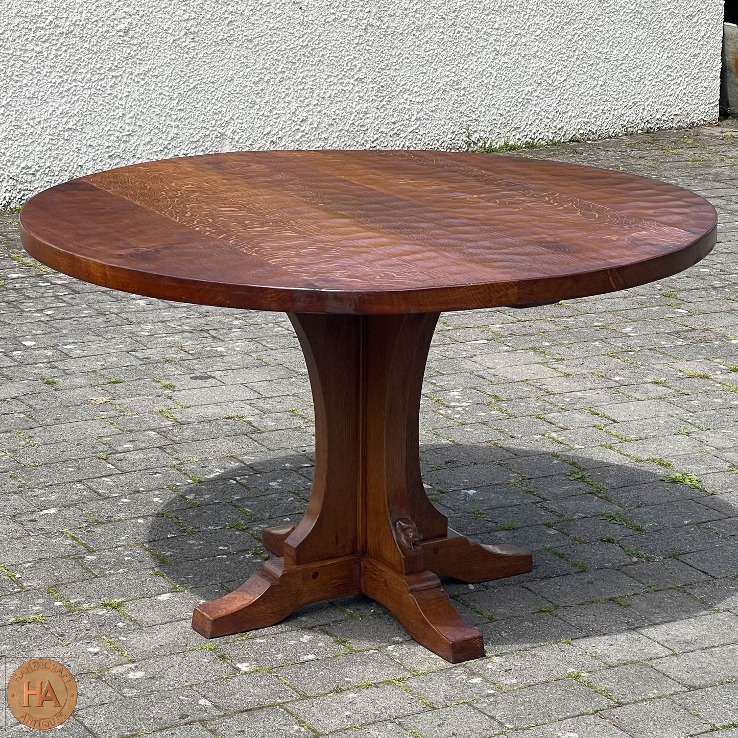 Don 'Foxman' Craven (Ex-Mouseman) Arts & Crafts Yorkshire School English Oak Dining Table c 1970.