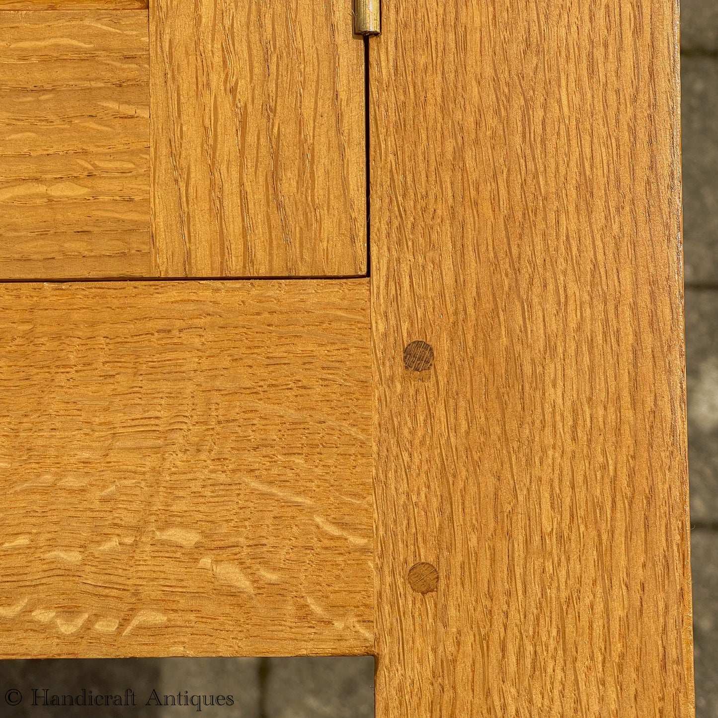 Peter Hall of Staveley Arts & Crafts Lakes School English Oak Dresser 1997.