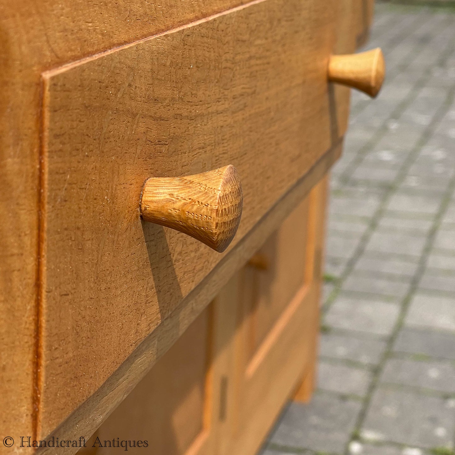 Peter Hall of Staveley Arts & Crafts Lakes School English Oak Dresser 1997.