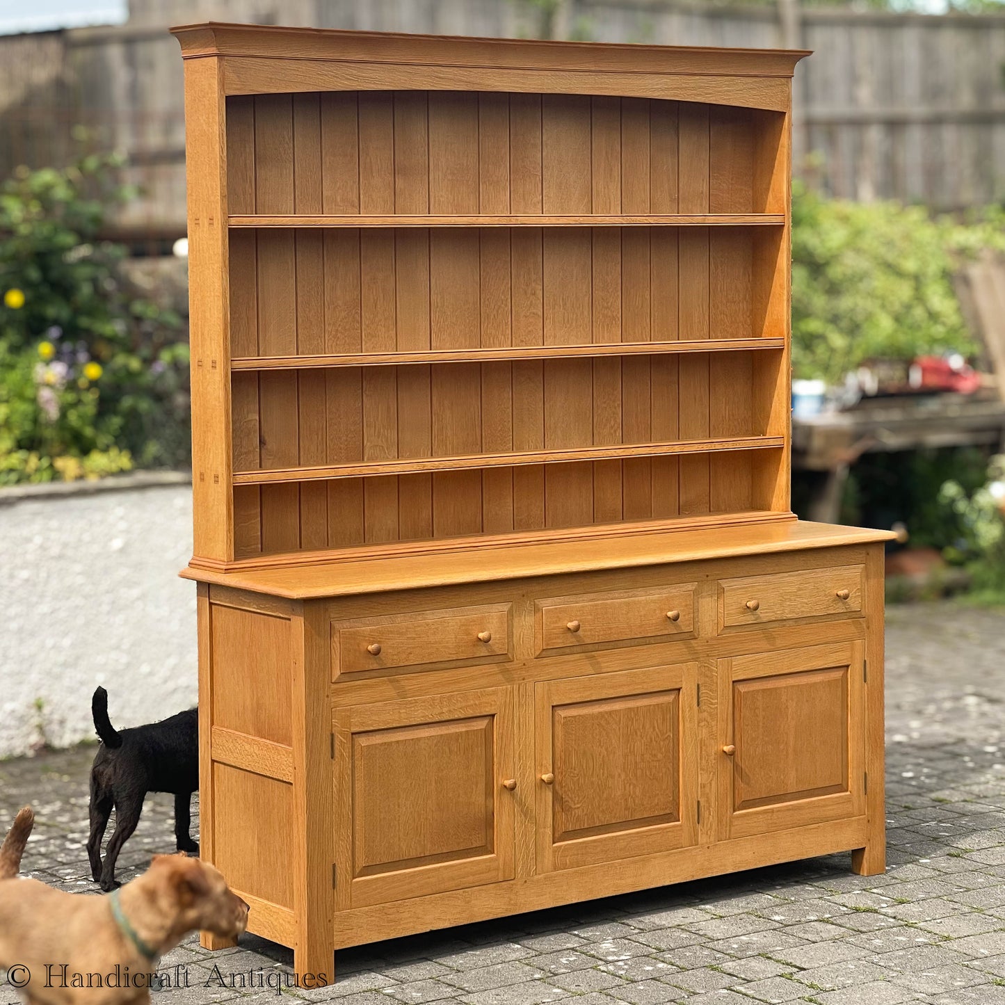 Peter Hall of Staveley Arts & Crafts Lakes School English Oak Dresser 1997.