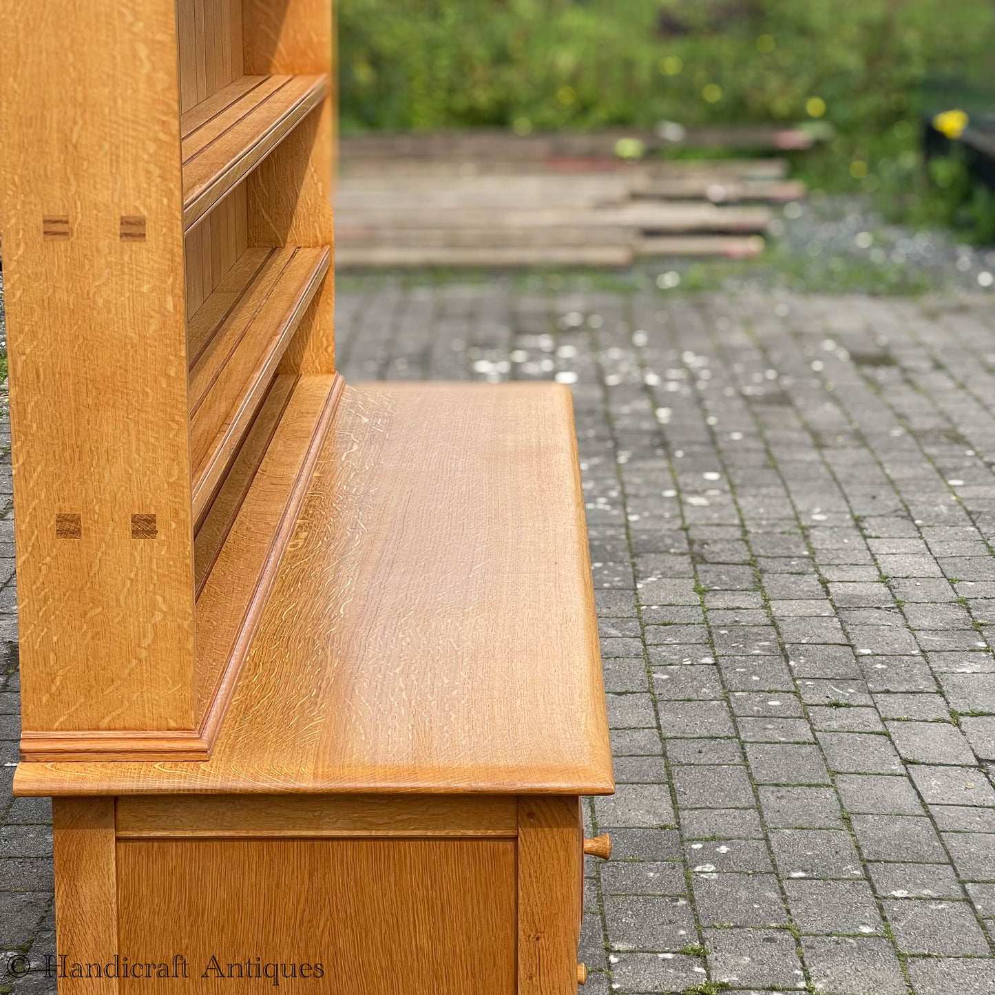 Peter Hall of Staveley Arts & Crafts Lakes School English Oak Dresser 1997.