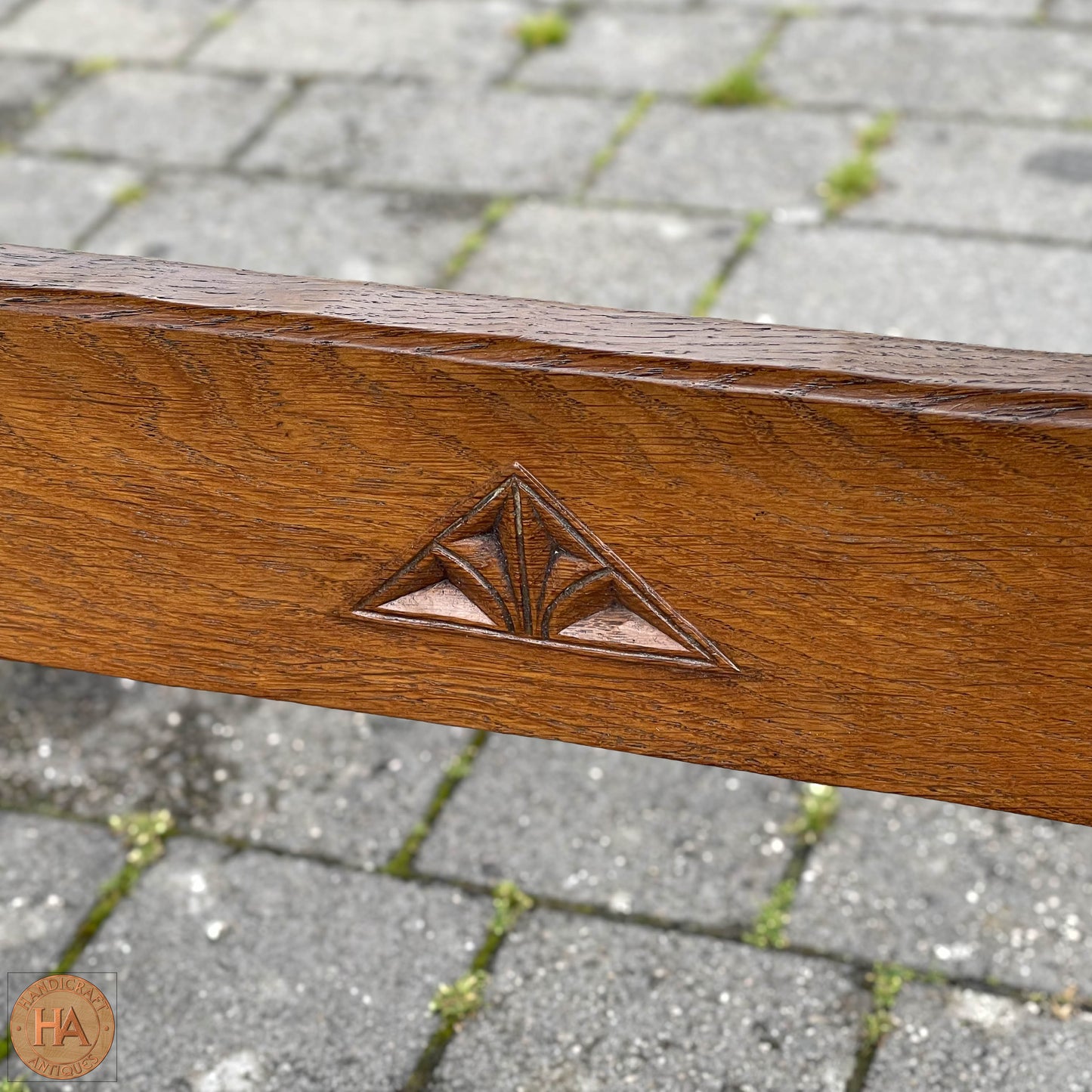 Robert 'Kingpost' Ingham Arts & Crafts Yorkshire School English Oak Dining Table c. 1970.