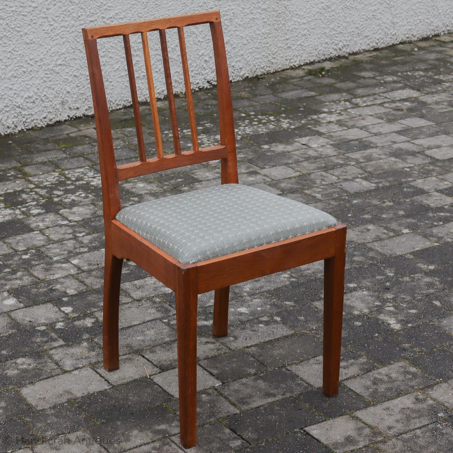 `Set of 8 Edward Barnsley Design Arts & Crafts Oak Chairs by Acornman
