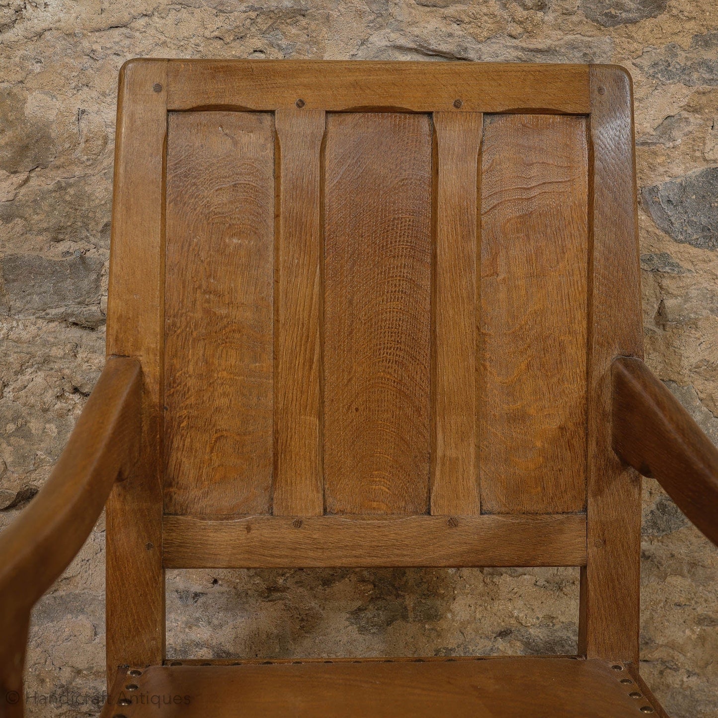 Set of 6 Sid Pollard [ex-Mouseman] Arts & Crafts Yorkshire School Oak Chairs