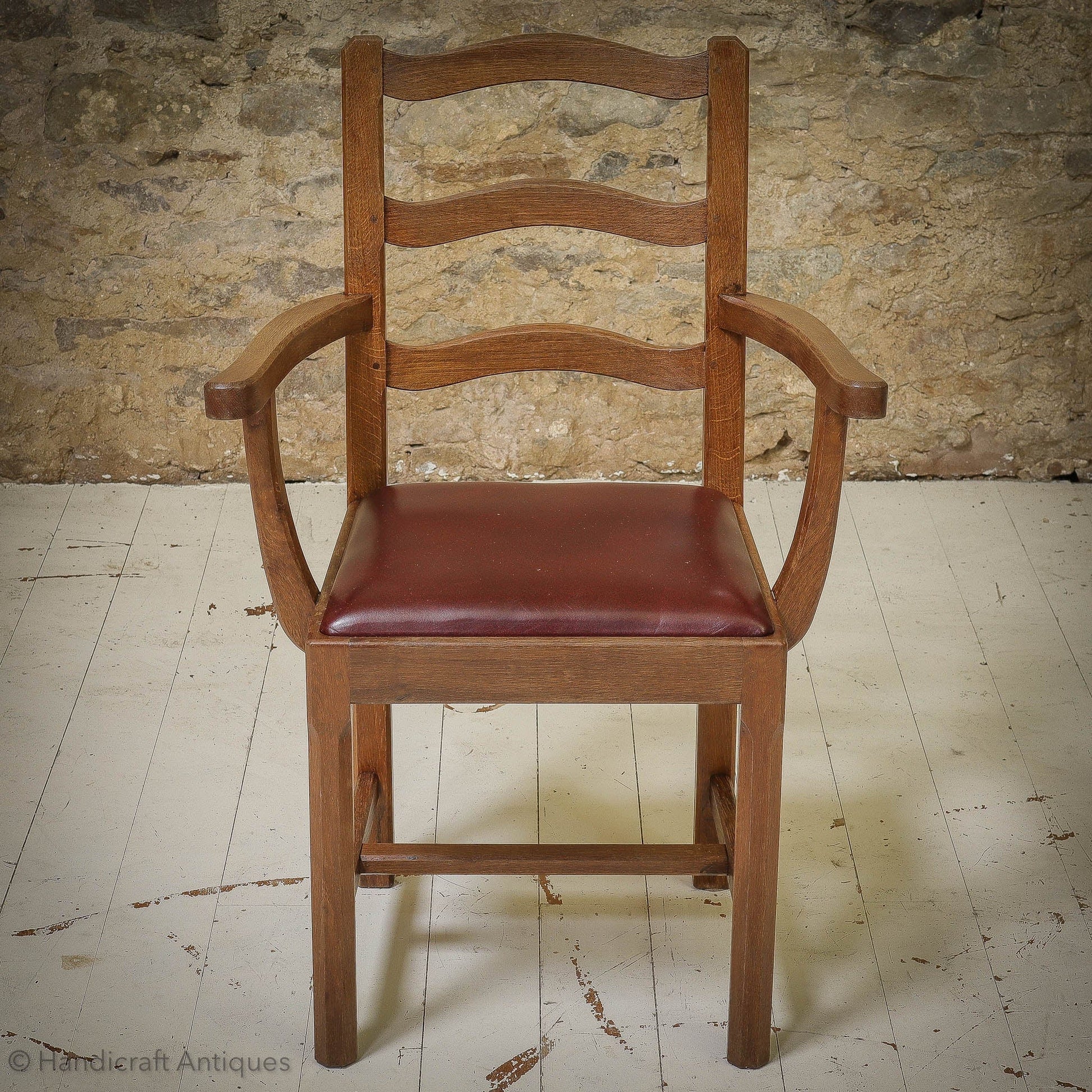 Set of 8 Acornman (Ex-Mouseman) Arts & Crafts Yorkshire School Oak Chairs