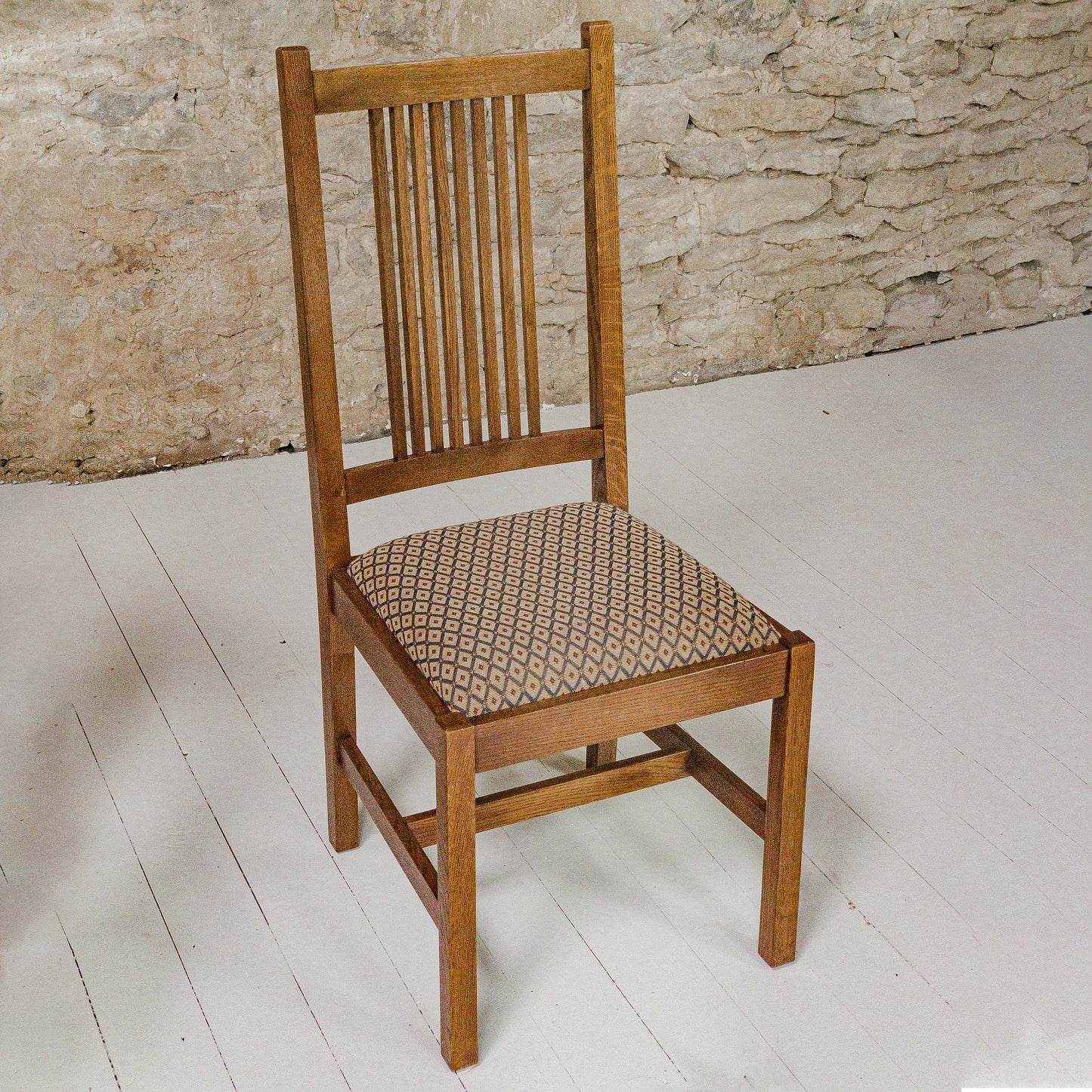 Set of 4 Stickley Furniture Arts & Crafts Mission School Oak Chairs