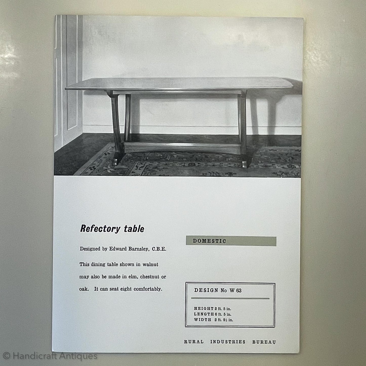 Edward Barnsley Design Arts & Crafts English Oak Dining Table by Acornman (Ex-Mouseman)