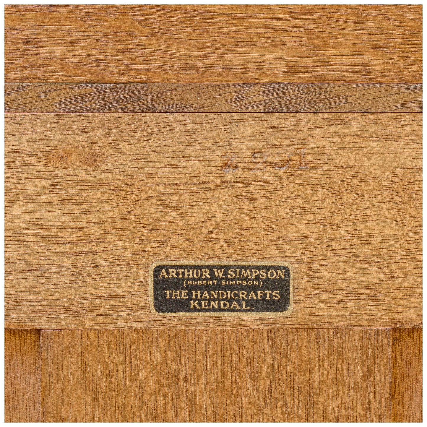Arthur W Simpson (The Handicrafts) Arts & Crafts English Oak Sideboard c. 1930