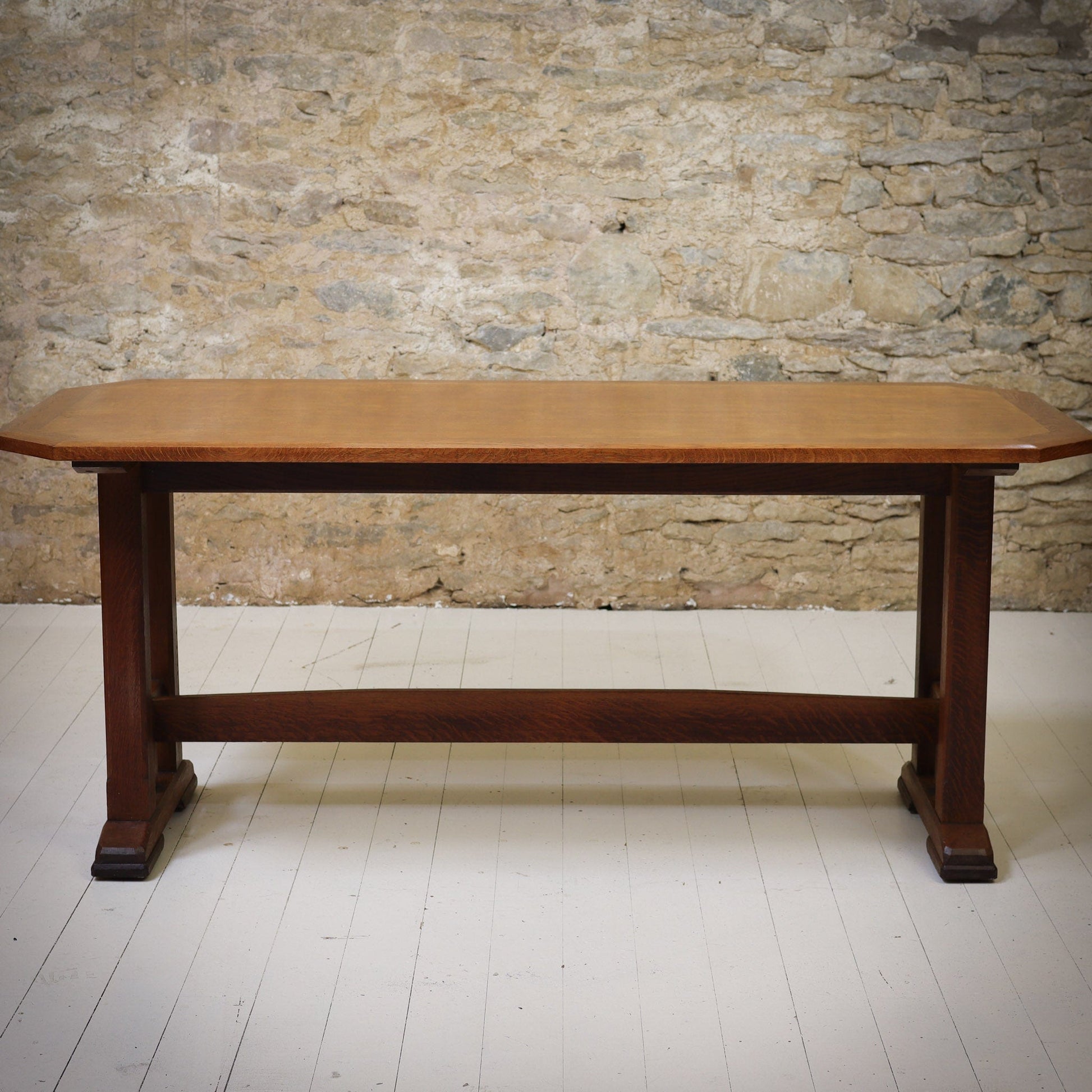 Brynmawr Furniture Company  Arts & Crafts Cotswold School Oak Dining Table