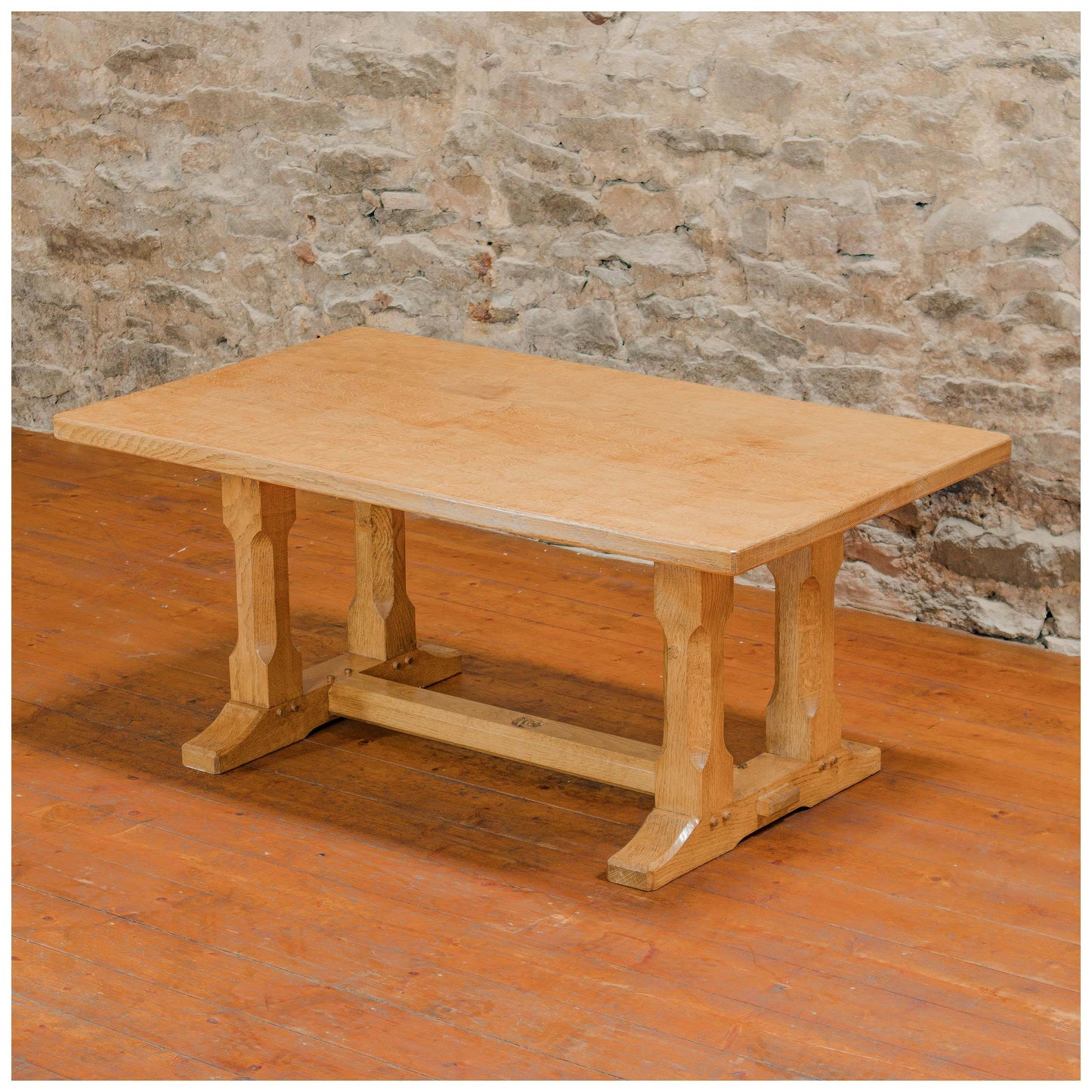 Fred Snailman Somerscales Arts & Crafts Yorkshire School Adzed Oak Coffee Table