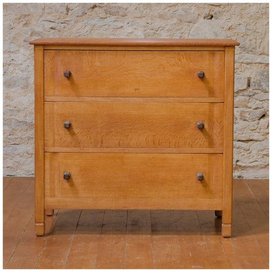 Gordon Russell Arts & Crafts Cotswold School Coxwell Oak Chest of Drawers 1929