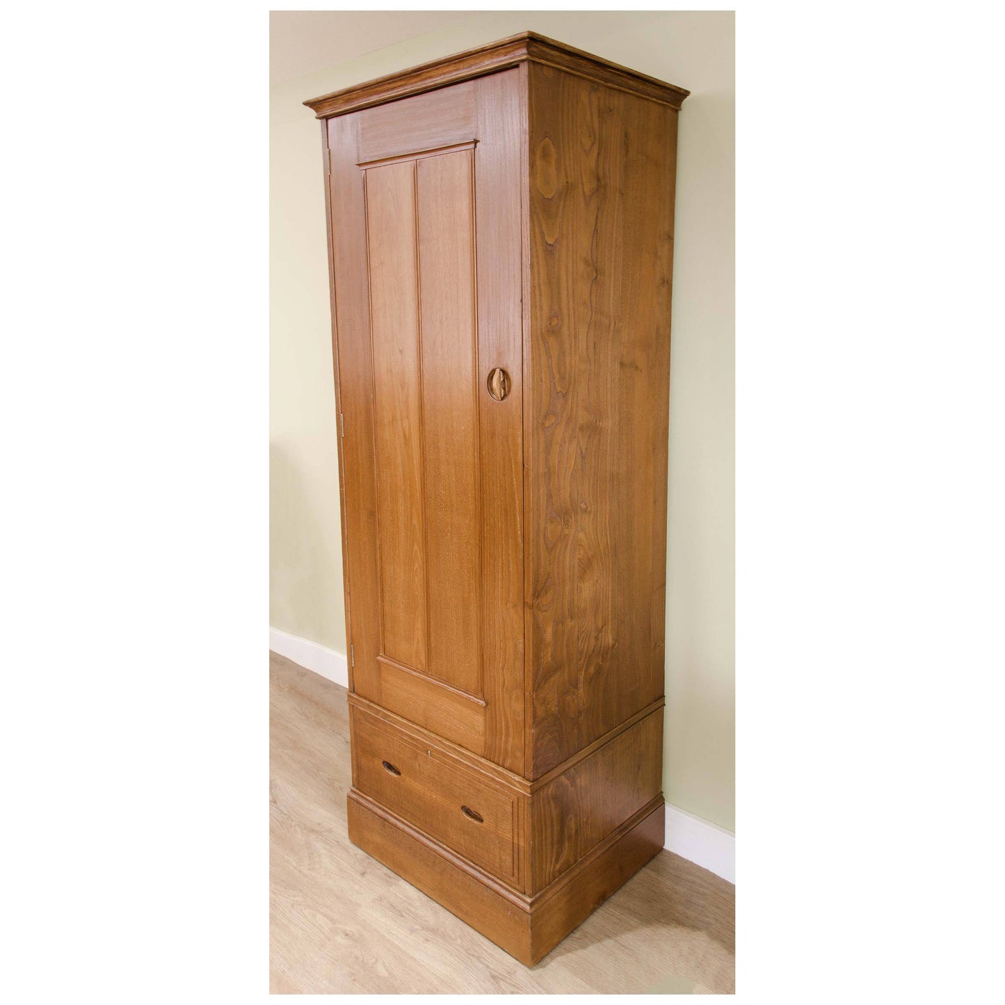 Heal and Co (Ambrose Heal) Ambrose Heal Rare Arts and Crafts Sweet Chestnut Single Door Wardrobe C. 1905