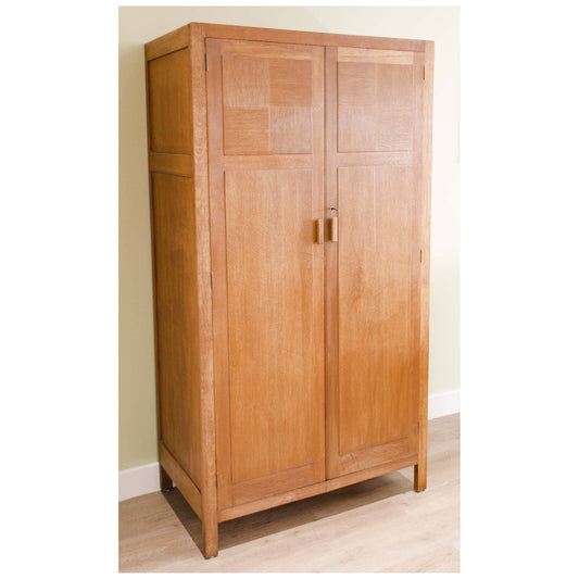 Heal and Co (Ambrose Heal) Heal and Co Arts and Crafts Antique Oak Wardrobe C. 1930 c. 1930