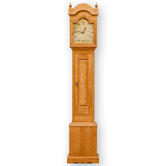 Hebert 'Kingfisherman' Bird Arts & Crafts Yorkshire School Oak Long Case Clock