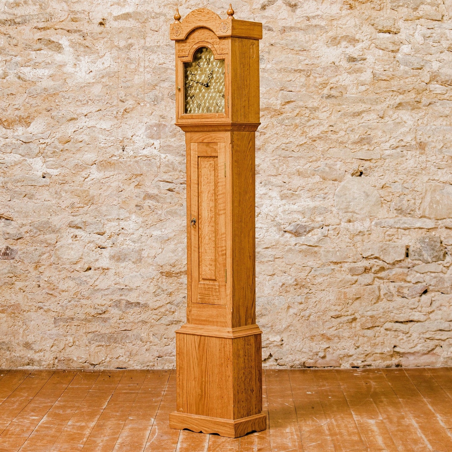 Hebert 'Kingfisherman' Bird Arts & Crafts Yorkshire School Oak Long Case Clock
