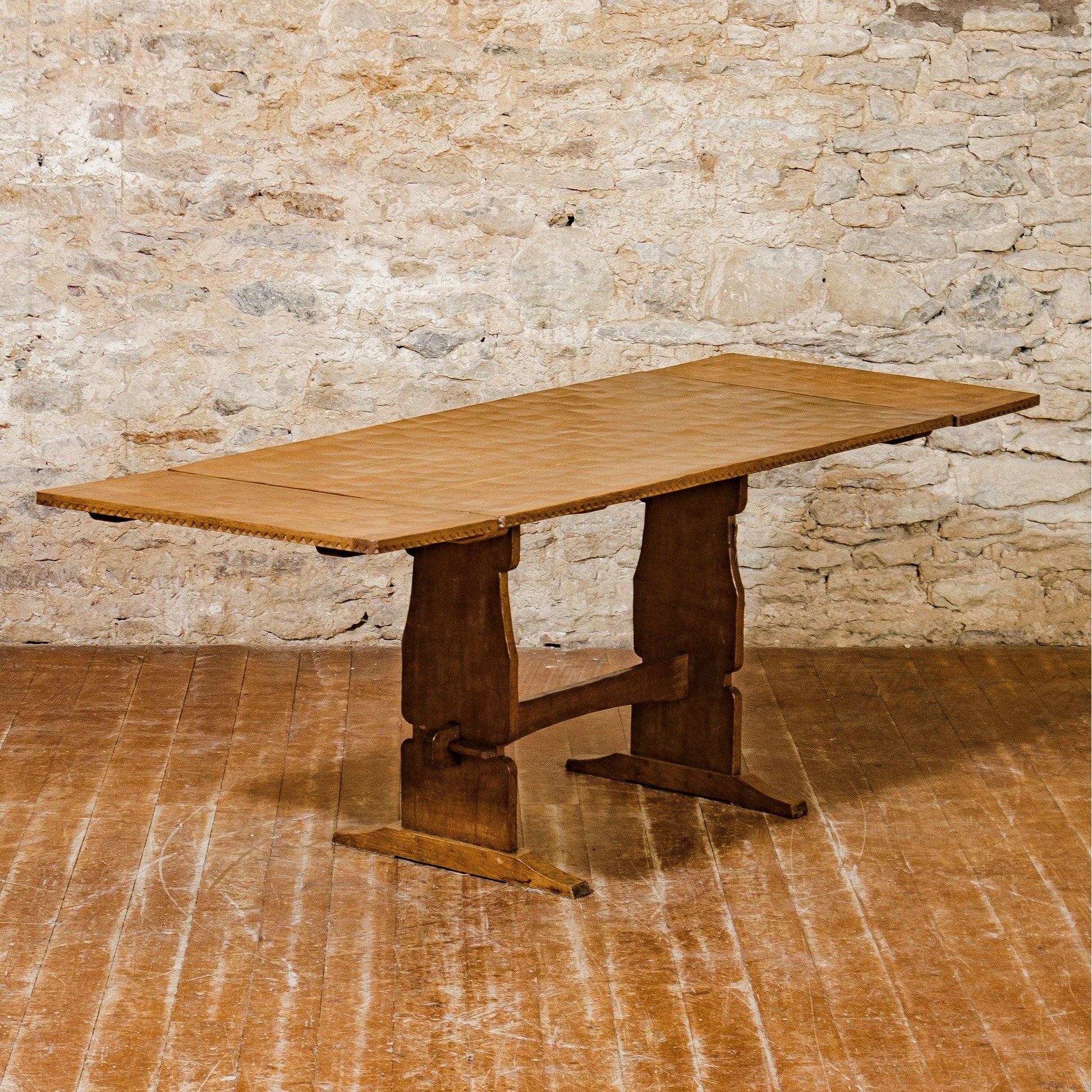 Martin Lizardman Dutton Arts & Crafts Yorkshire School Oak Extending Table