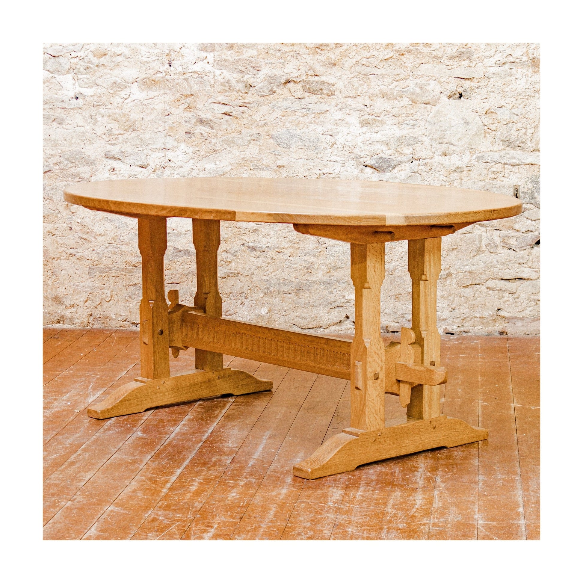 Rupert Griffiths Arts & Crafts English Oak Oval Dining Table