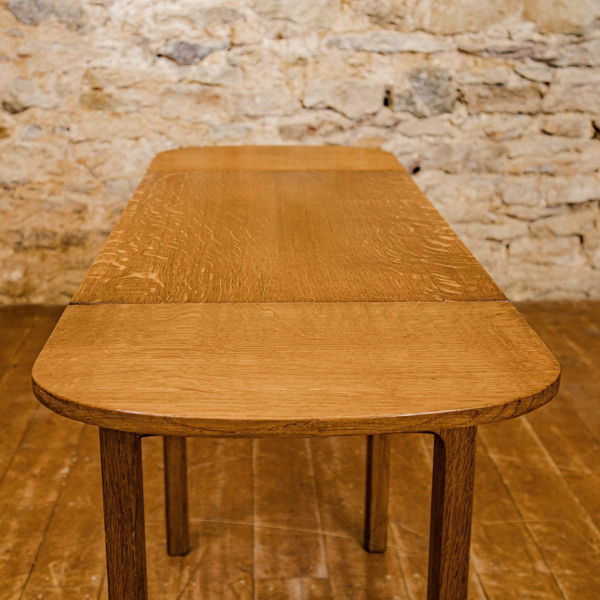 Stanley Webb Davies Arts & Crafts Lakes School English Oak Drop-End Side Table