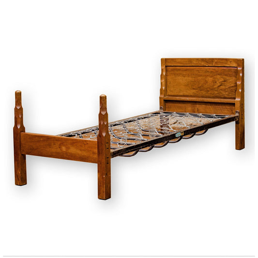 Stanley Webb Davies Arts & Crafts Lakes School Furniture Walnut Single Bed 1932