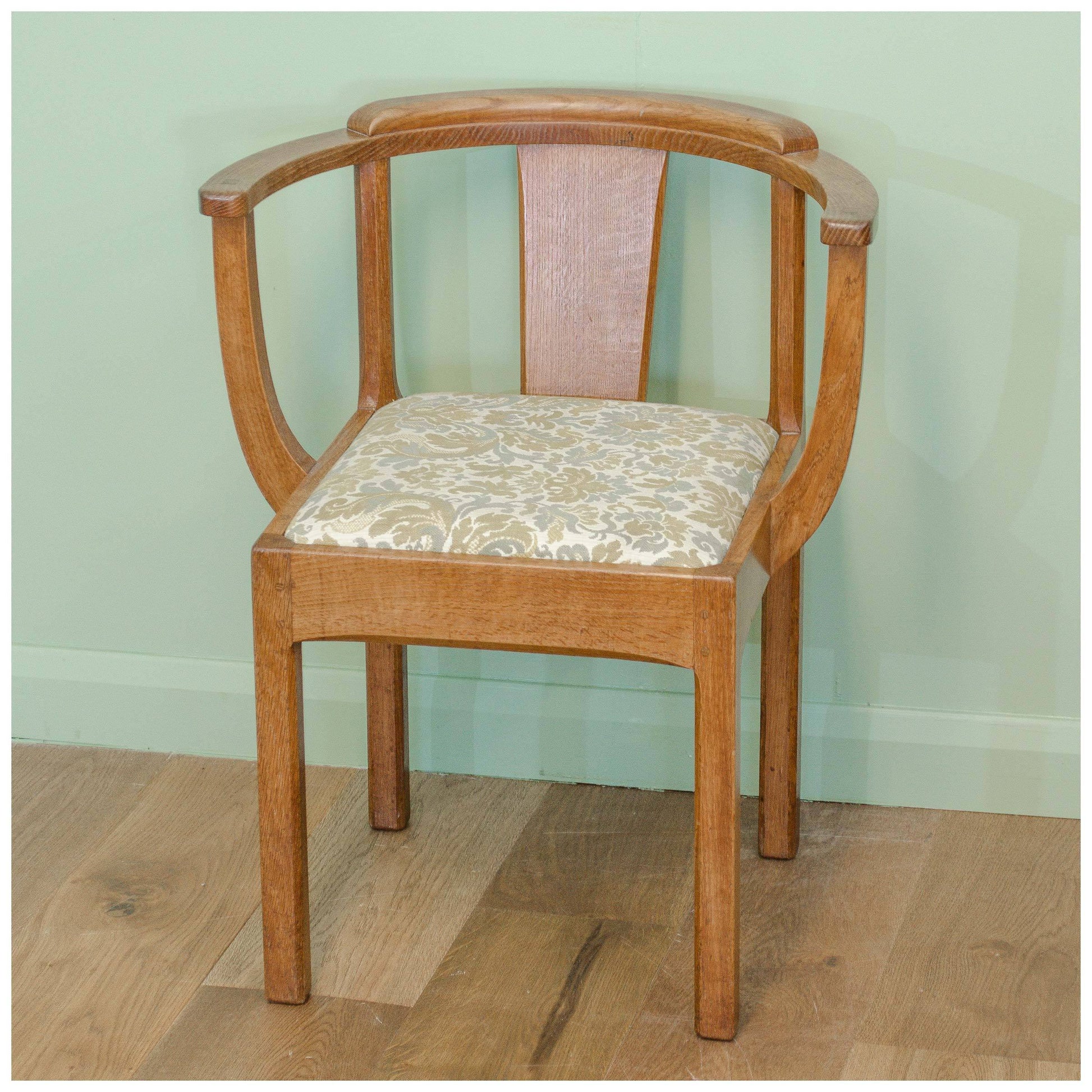 Stanley Webb Davies Arts & Crafts Oak Armchair/Tub Chair 1952