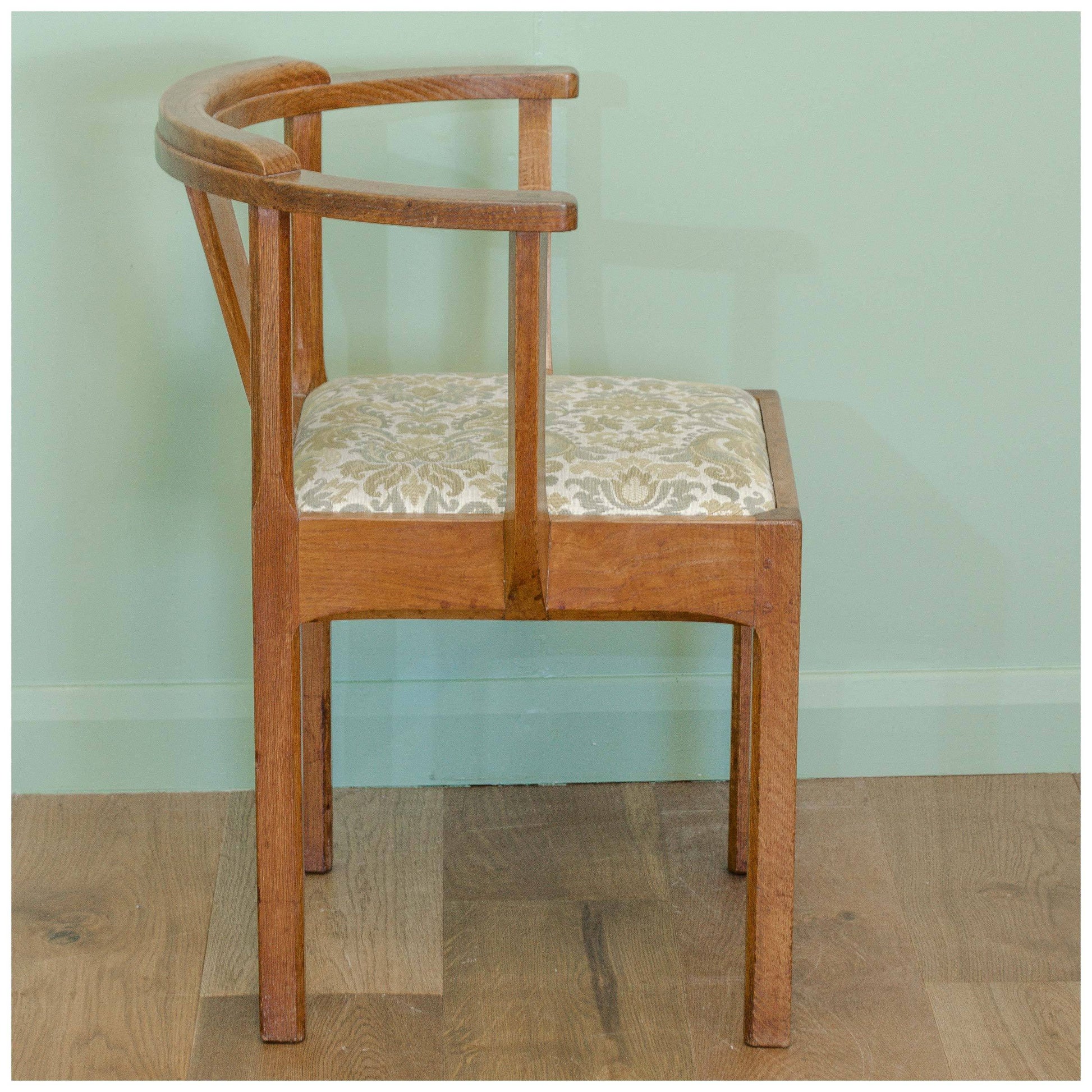 Stanley Webb Davies Arts & Crafts Oak Armchair/Tub Chair 1952