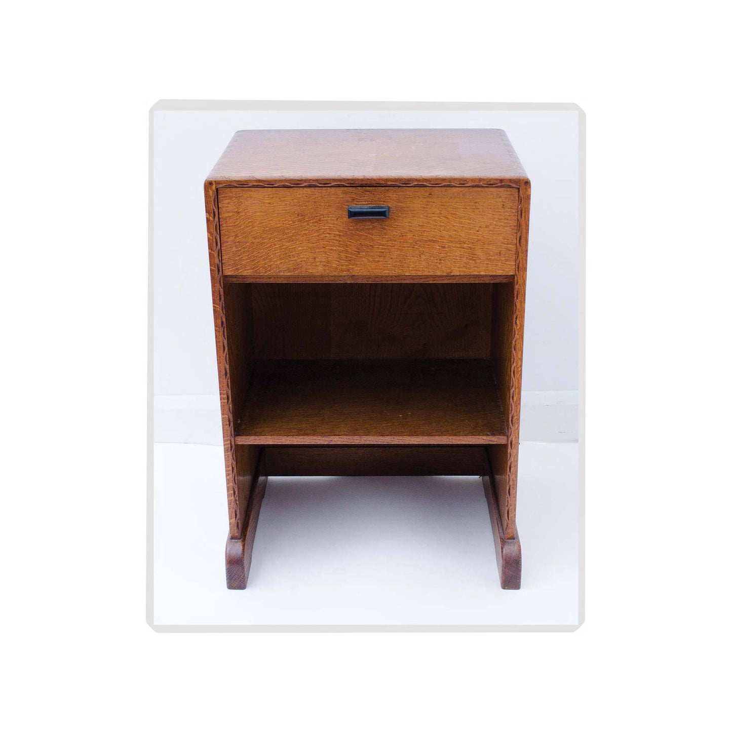 Stanley Webb Davies Stanley Webb Davies Arts and Craft Oak Bedside Cabinet