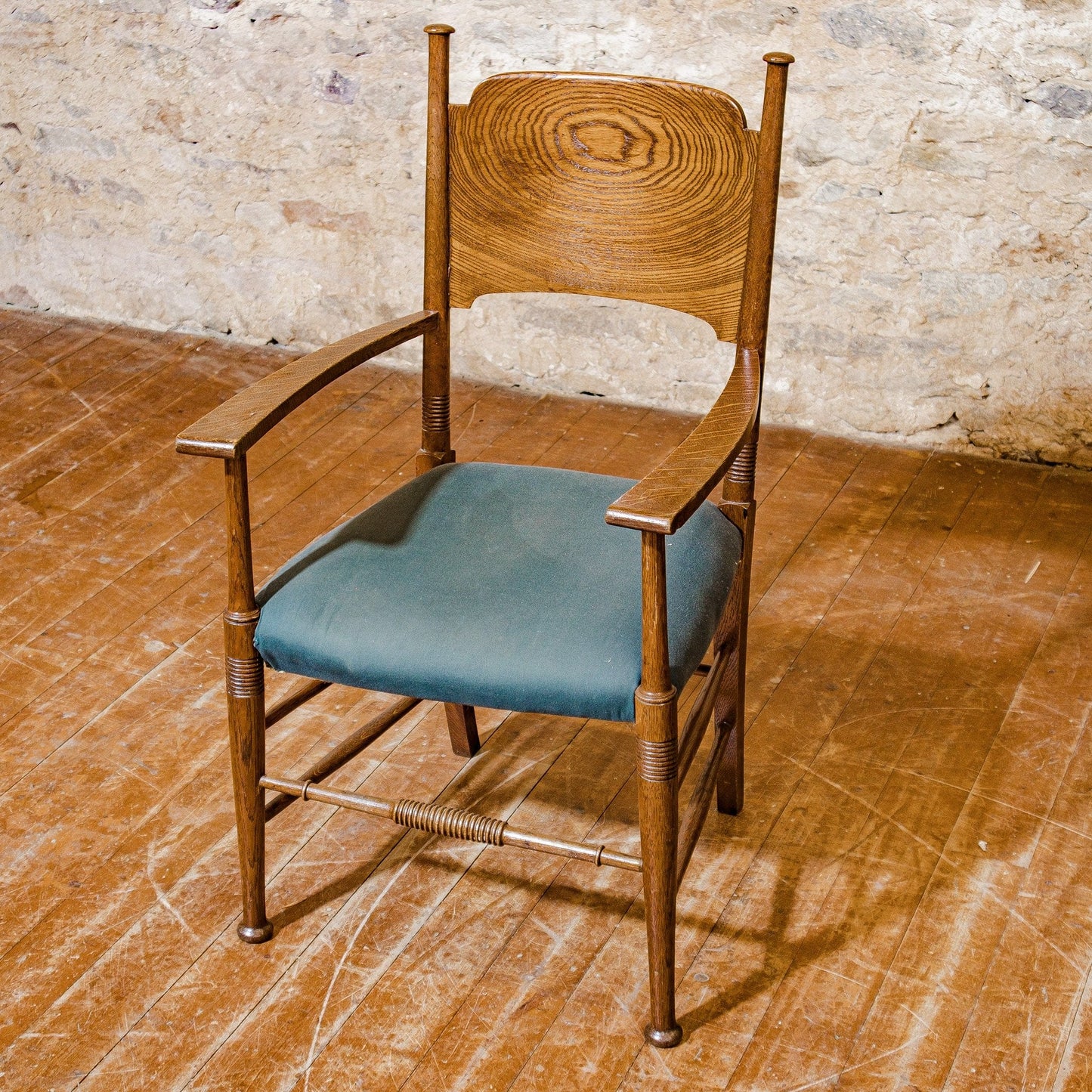 William Birch Set of 6 Arts & Crafts Cotswold School English Oak Chairs